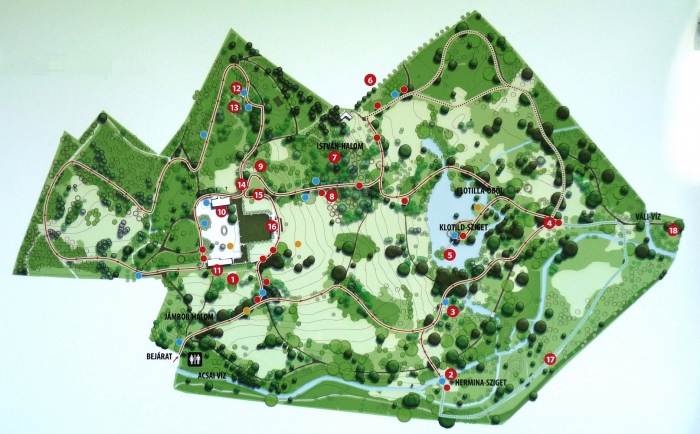 Az Alcsúti Arborétum térképe