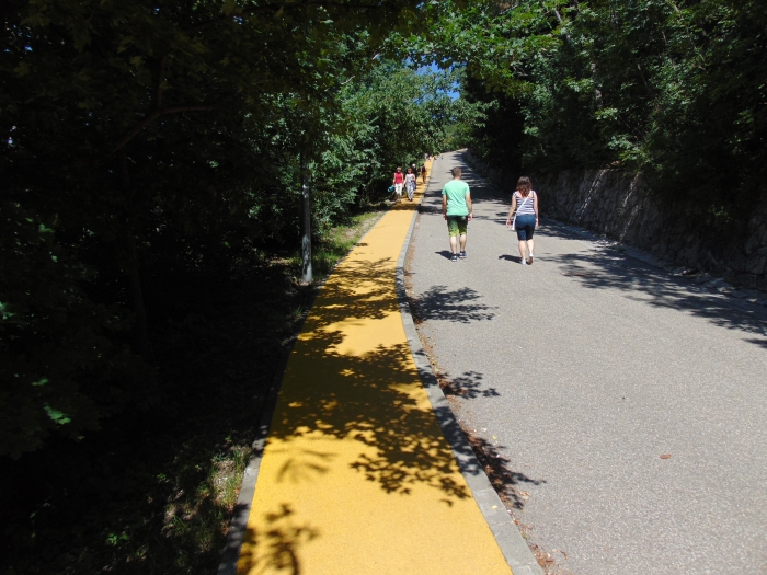 A sárga gumis futópálya